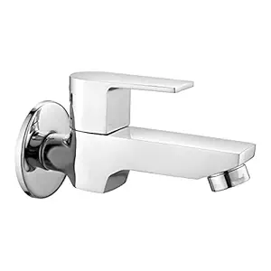 Ruhe Elixir Brass Bib Cock Long Body Faucet/Tap with Wall Flange (Chrome Finish)