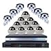Produktbild SW IP POE 1080P 16-Kanal-Überwachungskamera-System, mit 16 x 2.0MP 1080P hochauflösende POE IP Dome Outdoor-Bullet Überwachungskamera und 16CH 24CH NVR POE Switch