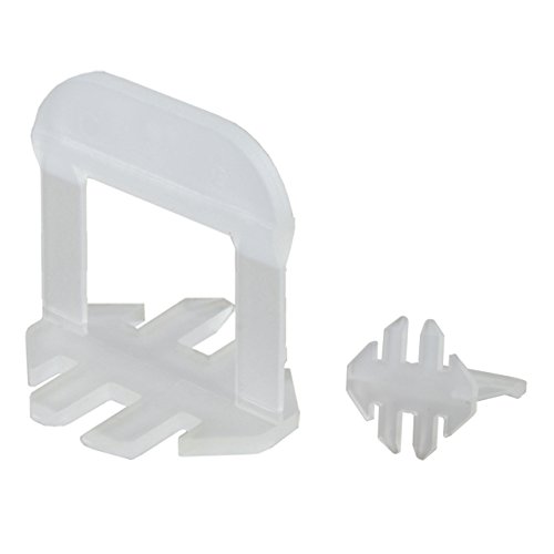Lantelme 6040 Fliesen Nivelliersystem Basis-Set für Fuge 2mm und 3 – 15 mm Stärke – Verlegehilfe – Verlegesystem – Fliesenverlegung – Fliesenverlegehilfe – Fliesenverlegesystem – red Edition - 4