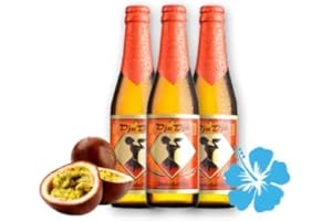 6 x DjuDju-Passion-Fruit-Bier/DjuDju-Maracuja-Bier Exotisches Afrikanisches Fruchtbier-Biermischgetränk Das ideale Geschenk. Gebraut nach einem uralten Rezept/Ghana