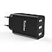 Produktbild Yoobao Wandladegerät 3-Port USB Ladegerät Ultra Kompakte Kleine Home Travel Netzteil Adapter für iPhone, Samsung Galaxy, LG, iPad, Sony usw - Schwarz