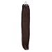 Beauty7 50 strands Loop Micro Ring Remy Human Hair Extension loop hair extension Fashion Hair Colors #2 dark brown Straight Hair Style 25g Weight 0.5g/strand