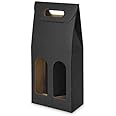 Black Wine Bottle Gift Box for 2 Bottles | Gift Wrap | Bottle Bags & Boxes