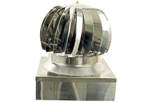 MAGGINI COMIGNOLO GIREVOLE ACCIAIO INOX QUADRATO FUMAIOLO ASPIRATORE CANNE FUMARIE (cm 22 x 22)