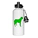 Price comparison product image GFGKKGJFD Green Anatolian Shepherd Dog Silhouette Novelty White Aluminum Sports Water Bottle for Women,Kids,Gym Water Bottle,600ml