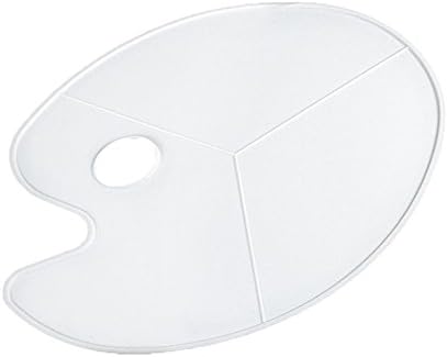 Painting Palette –Oval Plastic Tray Palette Thumb Hole Gouache Watercolor Art Supplies -30x40 Cm