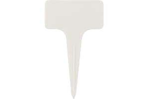 Tissting 20 Etiquetas De Plástico para Plantas, Etiquetas De Jardín En Forma De T, Etiquetas De Plantas De Jardín Espesantes, Clasificación De Plantas, Etiquetas De Clasificación(Blanco 20 Piezas)