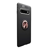 ✔ Caja del teléfono móvil para Samsung Galaxy S10/S10 Plus Diez con soporte para anillo, el soporte para anillo giratorio 360° gira para una comodidad personalizada, uso manos libres y versatilidad.