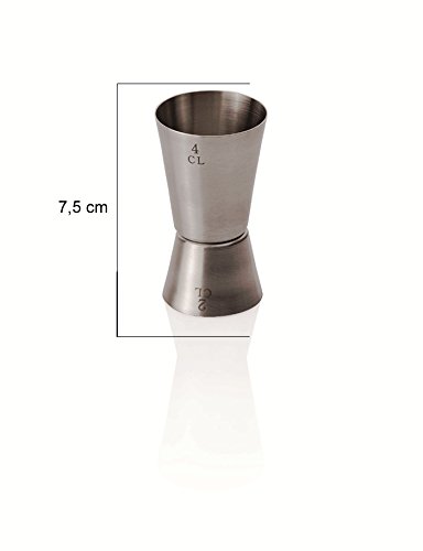 Kerafactum® Barmaß 2 cl und 4 cl mit Graduierung in Chrom-Nickel-Stahl Höhe 7,5 cm - 2