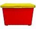 Produktbild Ondis24 Lagerbox Transportbox Pandorino XL Rot Gelb 155 Liter 80 x 58 x 51 cm