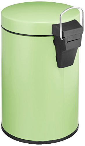 WENKO 19576100 Kosmetik Treteimer Grün, Fassungsvermögen 3 L, Metall, 17 x 25 x 17 cm, Grün - 2