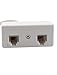 sourcingmap® RJ11 6P4C Double Female to RJ11 8P4C Male Coupler Converter Adapter Cord White