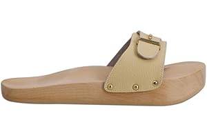 LANAFORM Dynastatic Sandal-38-Cream - Sandale Minceur Et Confort - Effet Anticellulite - Effet Raffermissant - Sandales Amincissantes - Matière Naturelle en Bois De Hêtre