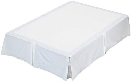 MAS International Ltd Plain Dyed Base Valance Sheet Box Pleated Poly-Cotton Bed Sheet (White, Single)