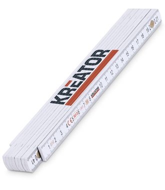 KREATOR Zollstock 2 m Gliedermaßstab ABS Kunststoff – beidseitiger Aufdruck - 2