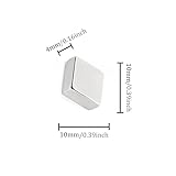 [12 Stück] Neodym Magnete , MENGGOOD Ultrastarke Haftung N52 Magnetstreifen für Glas-Magnetboards Magnettafeln Kühlschränke [10x10x4 mm] Kühlschrankmagnet Pinnwandmagnet Dauermagnet für Whiteboard Pinnwand - 3