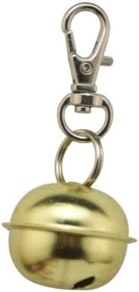 Chuzhao Wu Lovely Warner Small Gold Colored Pet Bells Charm Bright for Dog / Cat Collar (Pack Of 2)