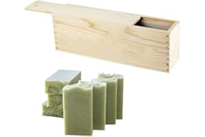 BOOWAN NICOLE Moule à savon en silicone Nicole haut et mince moule avec boîte en bois pour outil fait main bricolage naturel