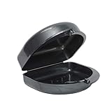 Gum Shield Case - Mouth Guard Gumshield Box for Ortho Retainers, Sports Dental Appliances, Dentures & More (Dark Grey)