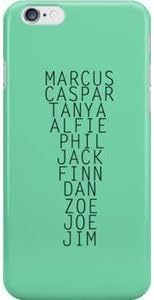 Youtuber names turquoise Apple Iphone case plastic cover Zoe Alfie Joe Tanya Jim Marcus Caspar Finn Jack (Iphone 5 &amp; 5s)