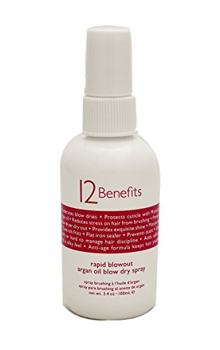 12 Benefits Rapid Blowout Argan Oil Blow Dry Spray, 3 oz