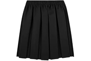 RASH ACCESSORIES School Uniform Skirt Girls Back to School UK Box Pleated Round Elasticated Waist Skirt Age 2-16 Years