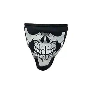 De-Ultimate Anti Dust Pollution Stretchable Fabric Skull Style UV Sun Rays Protection Mouth and Nose Covers Face Mask for Boys and Girls (Multicolour)