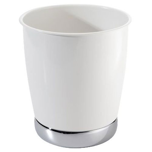 InterDesign 74721EU York 2 Abfalleimer, weiß / chrom
