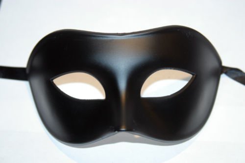 Herren Qualität Mitternacht Schwarz Venetianische Maskerade Maske