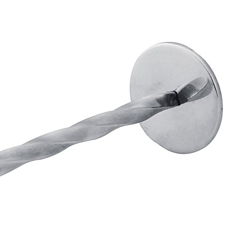 VKING Barlöffel Edelstahl Cocktaillöffel Langen Eislöffel Cocktailrührlöffel mit Kegel-Stößel und gedrehtem Stiel silber - 3