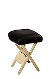 Mt Massage Tables Wooden Folding Massage Stool America Brand World number one (Black)