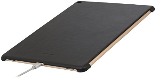 StilGut Cover, Hülle aus echtem Leder für Apple iPad Pro 12,9″ 2015, Backcover passend auch mit Smart Keyboard, Schwarz Nappa - 4