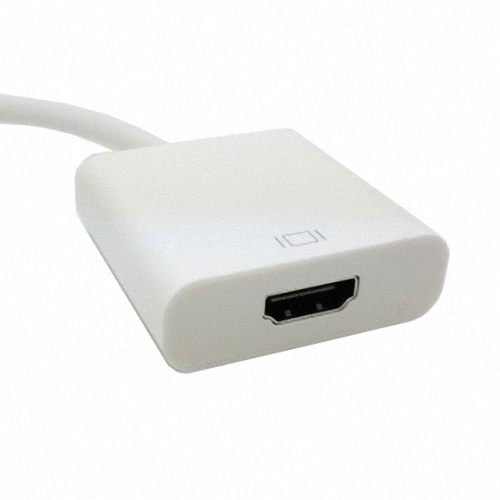 chenyang links gewinkelt 90 Grad Mini DisplayPort DP auf HDMI Buchse Kabel Adapter Weiß Farbe 20 cm für MacBook und ATI - 2
