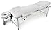 Produktbild MASSAGELIEGE TISCH BANK LEDER GEPOLSTERT VERSTELLBAR MIT TRANSPORTTASCHE WEISS