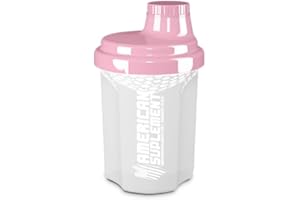 AS AMERICAN SUPLEMENT | Shaker Proteínas | Pink Lady | 300 ml | Mezclador de Proteínas a Prueba de Fugas | con Tamiz para Evitar Grumos | Vaso Mezclador para el Gimnasio | Color Rosa