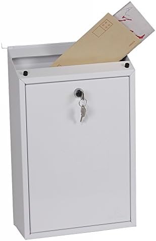 Phoenix Villa MB0114KW Top Loading Mail Box in White with Key Lock
