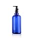 2PCS 500ml 16.66Oz. Refillable Empty PET Plastic Pump Bottles Jars Containers with Black Pump Tops for Makeup Cosmetic Bath Shower Toiletries Liquid Containers Leak Proof Portable Travel Accessories (Blue)