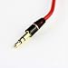 Produktbild Luckiests Rot-3.5mm Mann zum weiblichen Kopfhörer-Verlängerungskabel 3,5-mm-Aux-Kabel Audio-Extender Kabel für Computer-Smartphone