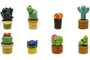 FaisTonGateau - fèves thème Cactus - Fèves de collection pour galette de rois Epiphanie - 8 fèves multicolores