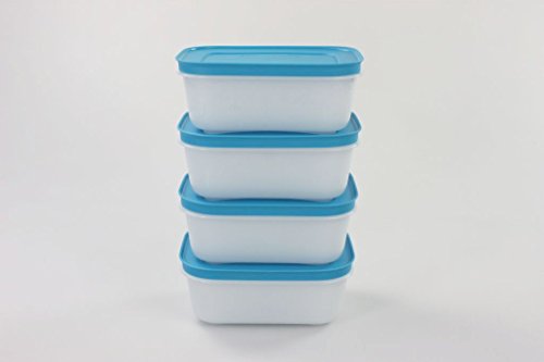 TUPPERWARE Gefrier-Behälter Behälter Kristall Eiskristall 450 ml weiß-blau (4) 11283 - 2
