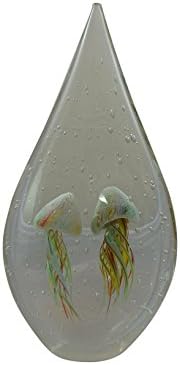 Gilde Sculpture Medusa Jellyfish 8.27 inch Clear Multi-Coloured