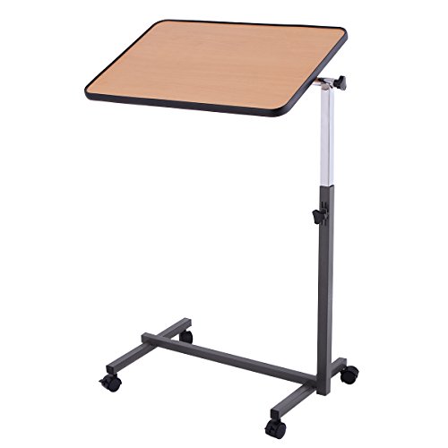 Laptoptisch Laptopständer Notebooktisch Notebookständer Betttisch Ablagetisch Pflegetisch Couchtisch Beistelltisch Krankentisch (Natur) - 3
