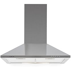 Klarstein TR60WS - Hotte aspirante, 60cm, 310m³/h, Eclairage commutable, Cheminée télescopique, 2 filtres à graisse, Châssis en acier, 2 x lampes à 40W, Argent