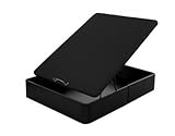  FLEX - Canapé Abatible Gran Capacidad Tapizado Polipiel Tapa 3D - 150X190, Color Negro