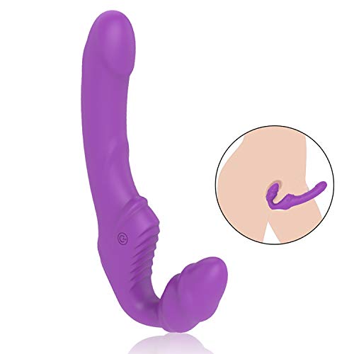 Privacy Strapless Strapon Funny Toys Women 9 Speed Double Jumping Buddy Privacy Privacy Funny Toys for Female Couple,Purple