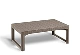 Diseño efecto ratán Keter 232296 Mimbre Efecto \'Allibert Lyon - Comedor/Mesa de café - Beige/Cappuccino