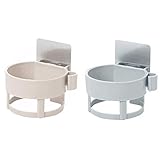 Hair Dryer Holder Adhesive, YOMYM Hair Dryer Wall Mounting, Plastic, 10.5 x 6.8 CM