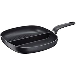 Tefal A1989014 Ideal Poêle Compartimentée, En Fonte d'Aluminium, Noir, 24 cm