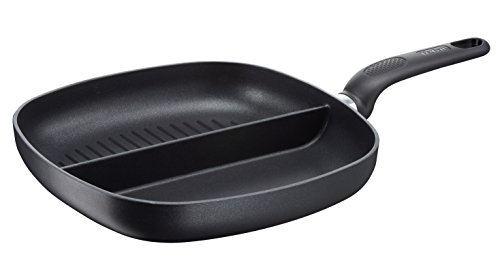 Tefal A1989014 Ideal Poêle Compartimentée, En Fonte d'Aluminium, Noir, 24 cm