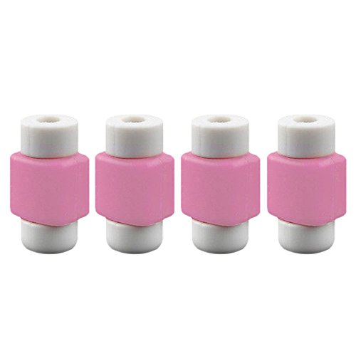 Bluelans® 4 Stück Kabelschutz Clip-On Anti-Kabelbruch Ummantelung für Apple iPhone Datenkabel Ladekabel (Rosa)
